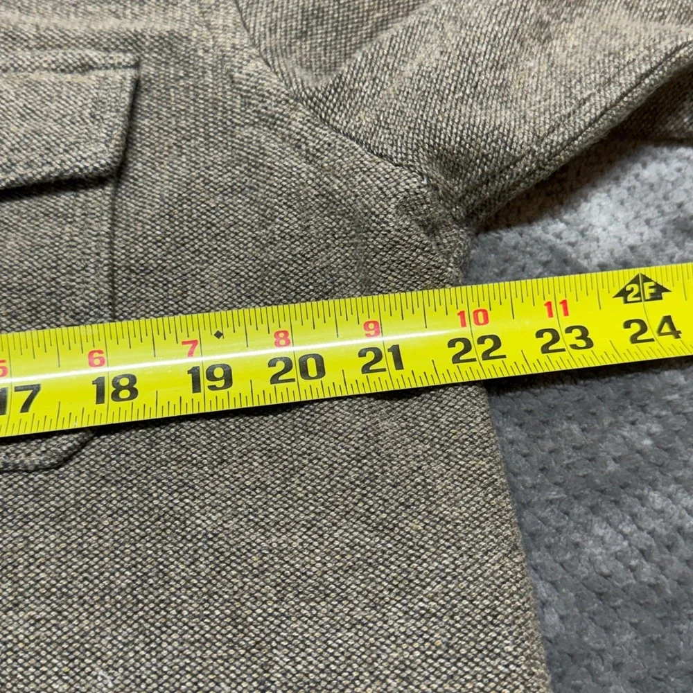 Eddie Bauer Mens Brown Textured Henley Pullover Mock Neck Sweater Size L